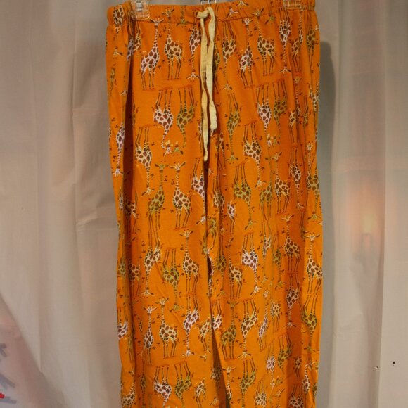 Women's Munki Munki Giraffe Print Pajama Sleep Pants Size Large - Picture 1 of 5